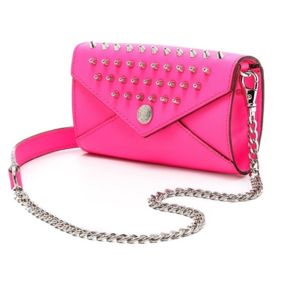 Rebecca Minkoff Handbags - Rebecca Minkoff Pink Studded Envelope Crossbody